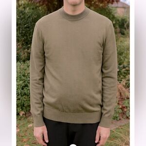 Men’s sweater made Italy sz M Minimalist Essentials Olive green pristine!pricefi